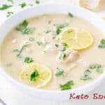 Low Carb Avgolemeno (Greek Chicken, Lemon and Egg Soup)