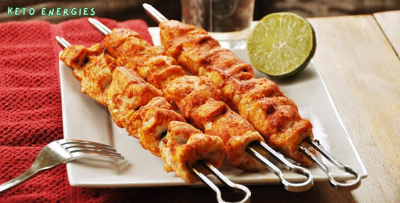 5 Spice Chicken Skewers Keto, Low Carb, Paleo