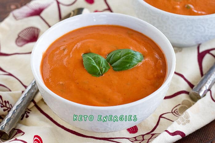 Keto Roasted Tomato and Garlic Soup Dairy Free